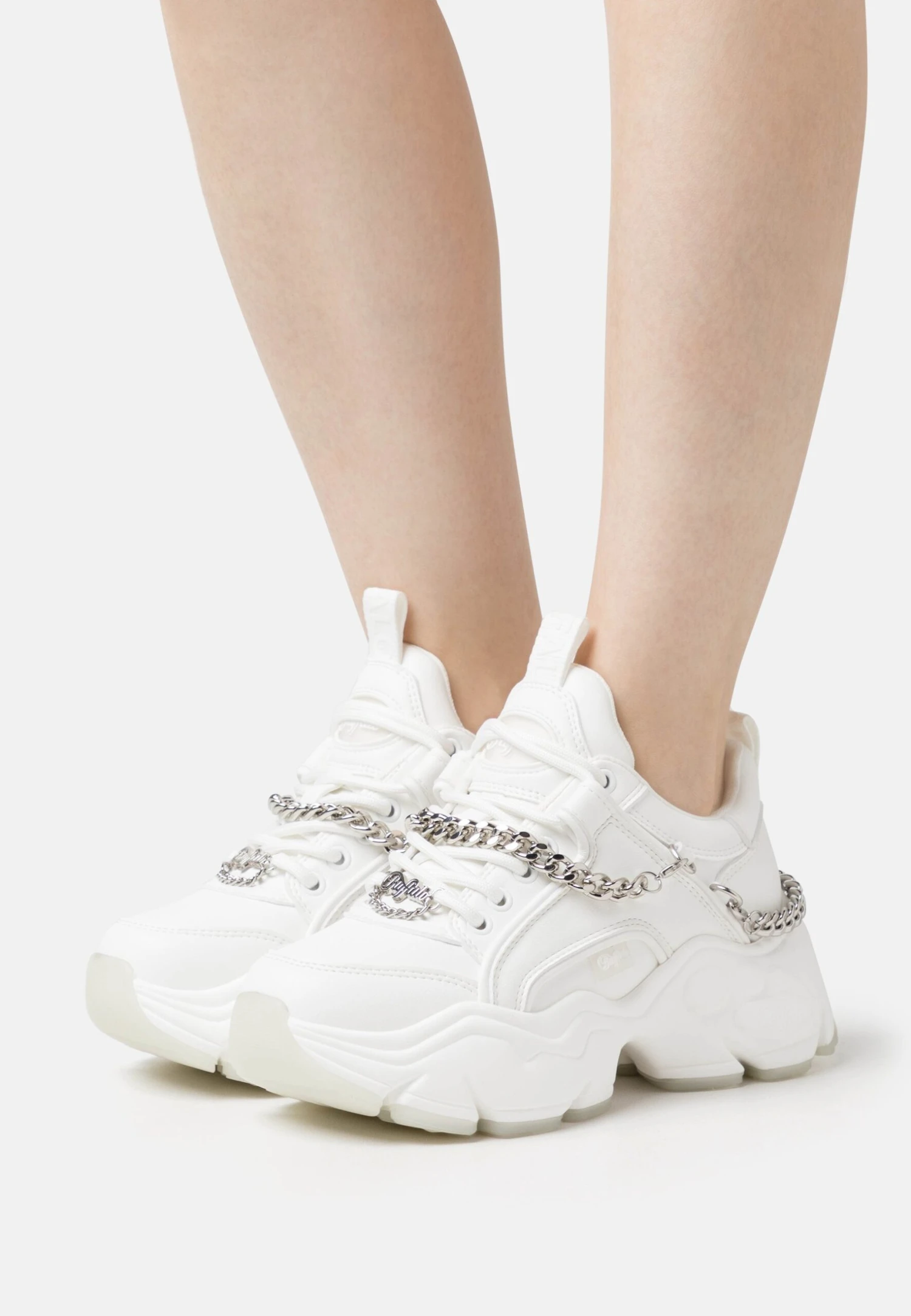 Buffalo Binary Chain Vegan - Zapatillas - White/Silver 1 Buffalo Binary Chain Vegan - Zapatillas - White/Silver