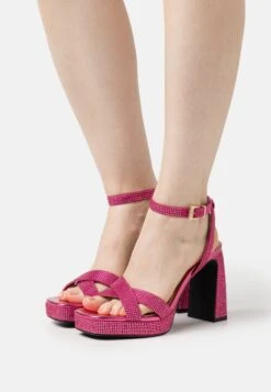 Buffalo Cherry Spark - Sandalias De Tacón - Hot Pink