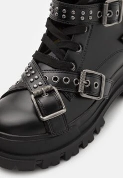 Buffalo Aspha Buckle Mid Men - Botines Con Cordones - Black -Buffalo 08eb8ee8ccf9462e9dfb463c9395811f