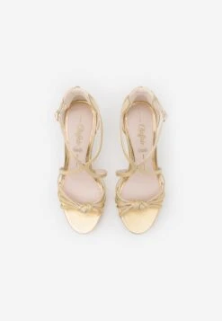 Buffalo Vegan Serena Bow - Sandalias De Tacón - Gold-Coloured -Buffalo 09f6b4ee1e3e459ea4285bb3fc16bf3c