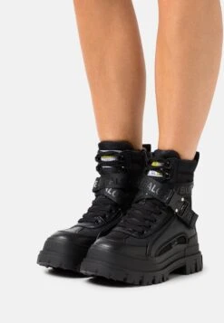 Buffalo Vegan Aspha- Botines Con Cordones - Black