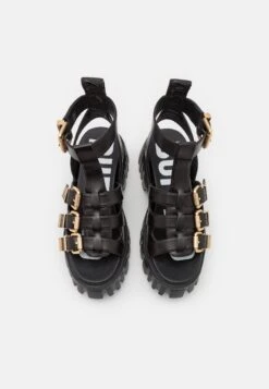 Buffalo Vegan Lion Teeth - Sandalias Con Plataforma - Black -Buffalo 20fa9eed55484b8482f66b0e2258e118