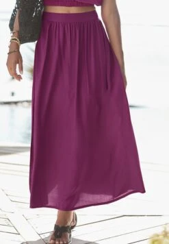 Buffalo Web- Falda Larga - Aubergine