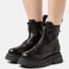 Buffalo Shade Zip Mid - Botines Con Plataforma - Black