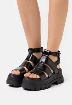 Buffalo Vegan Aspha- Sandalias Con Plataforma - Black