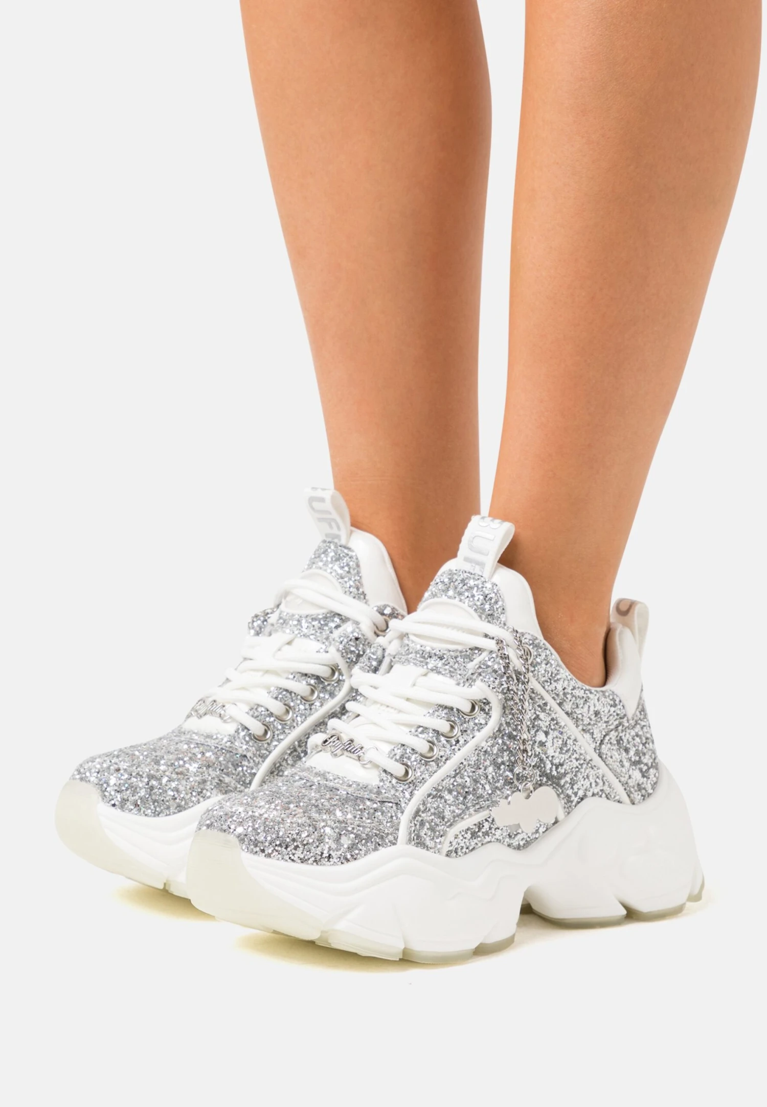 Buffalo Binary Glam- Zapatillas - White/Silver 1 Buffalo Binary Glam- Zapatillas - White/Silver