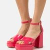 Buffalo Vegan May Cross - Sandalias De Tacón - Hot Pink