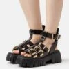 Buffalo Vegan Lion Teeth - Sandalias Con Plataforma - Black