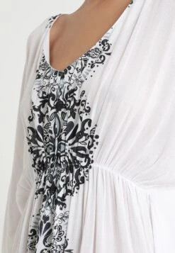 Buffalo Tunic - Complementos De Playa - Weiß/Schwarz -Buffalo 30b20b564811459994e9114f1c4517a0