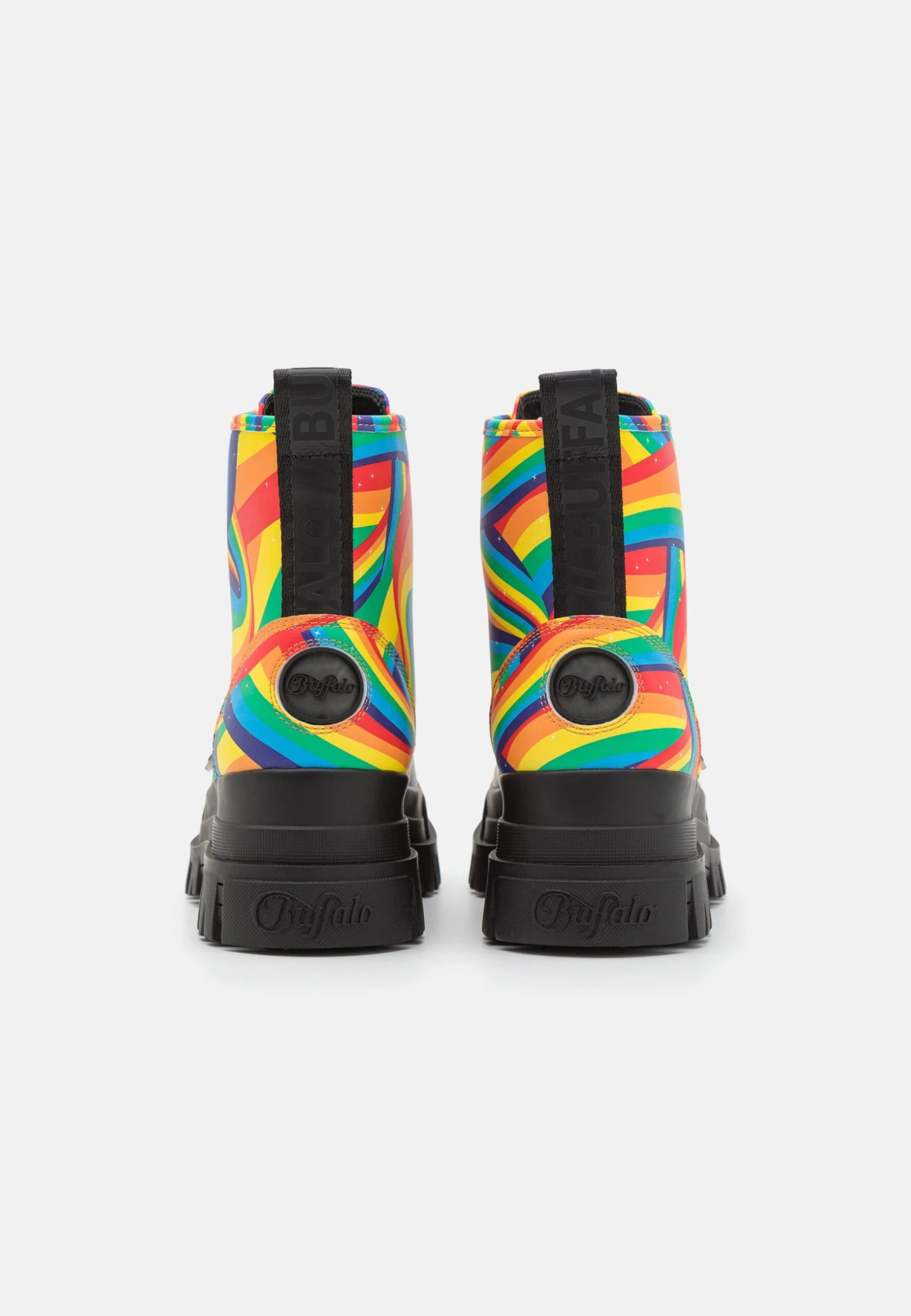 Buffalo Vegan Aspha Lace Up Hi - Botines Con Plataforma - Black Rainbow 4 Buffalo Vegan Aspha Lace Up Hi - Botines Con Plataforma - Black Rainbow - Imagen 4