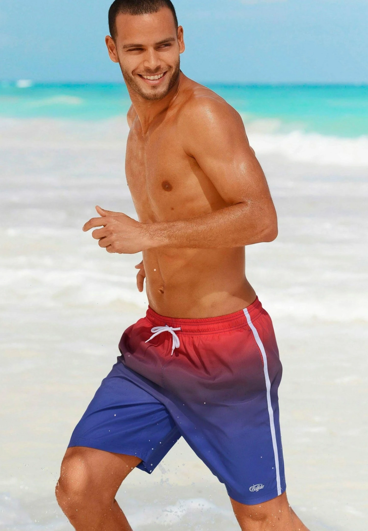 Buffalo Bañador - Rot/Blau/Bedruckt 1 Buffalo Bañador - Rot/Blau/Bedruckt