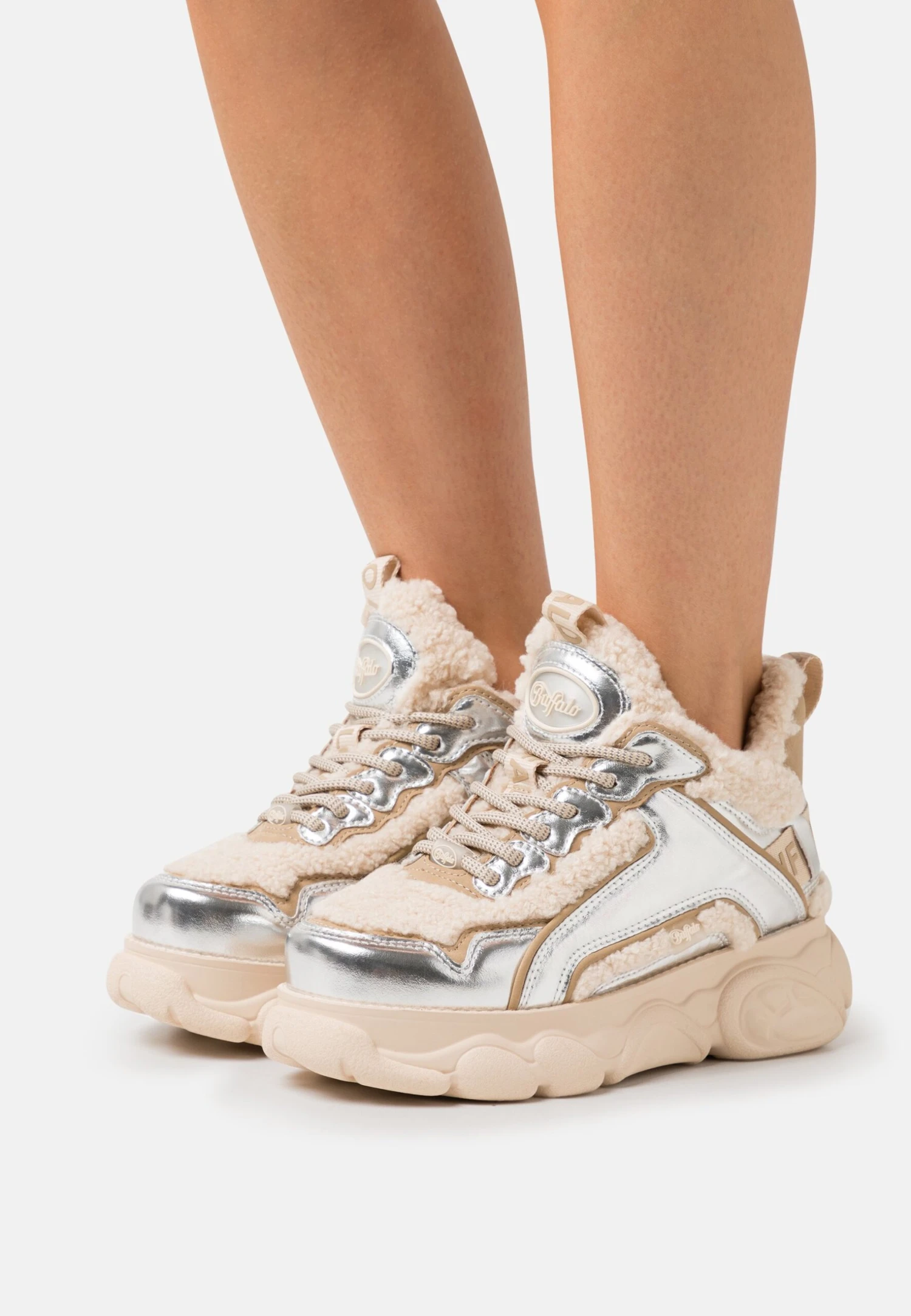 Buffalo Chai Warm - Zapatillas - Cream/Silver-Coloured 1 Buffalo Chai Warm - Zapatillas - Cream/Silver-Coloured