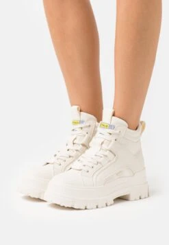 Buffalo Aspha Nc Mid Laceup - Botines Con Cordones - Offwhite