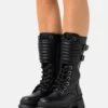 Buffalo Vegan Sloane - Botas Con Cordones - Black