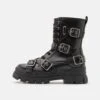 Buffalo Aspha Buckle Mid Men - Botines Con Cordones - Black