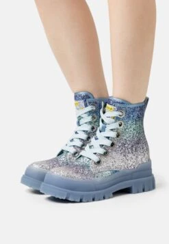 Buffalo Aspha- Botines Con Plataforma - Silver/Blue