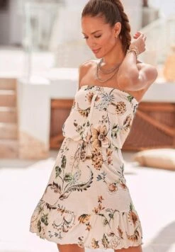 Buffalo Bandeau - Vestido Ligero - Beige/Bedruckt