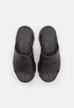 Buffalo Slide - Sandalias Planas - Black -Buffalo 46cf9c4723ea48f7b59888cc3341d1d5