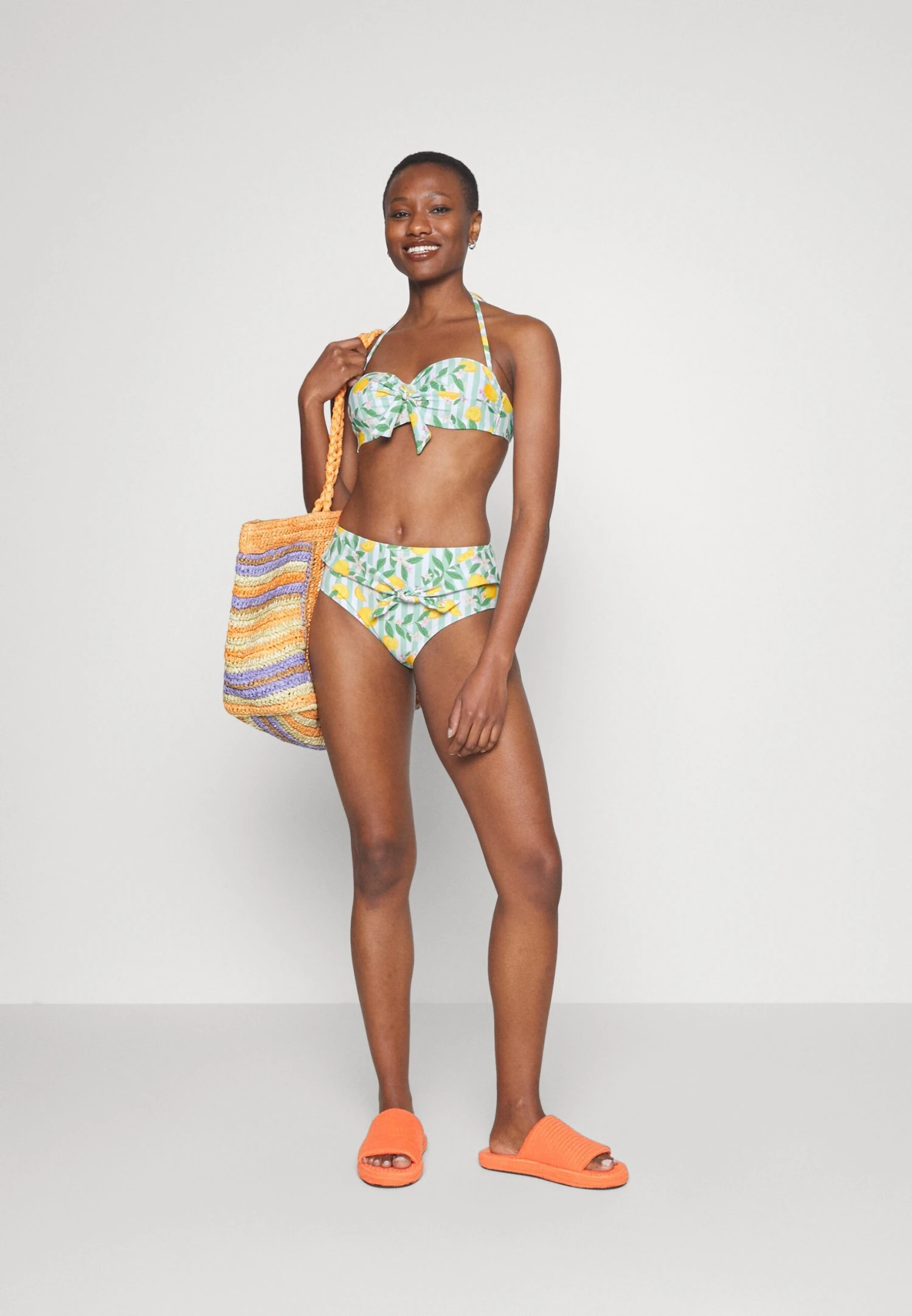 Buffalo Wire Bandeau - Bikini - Mint/Orange 2 Buffalo Wire Bandeau - Bikini - Mint/Orange - Imagen 2