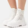 Buffalo Aspha- Botines Con Plataforma - White