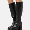Buffalo May Boot - Botas Con Plataforma - Black