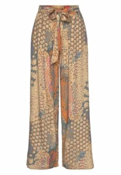 Buffalo Palazzohose - Pantalones - Orangeblaubedruckt -Buffalo 546822d701c24c41a11b2429626869e5