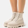 Buffalo Raven Laceup Hi - Botines Con Plataforma - Cream