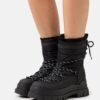 Buffalo Aspha Blizzard Warm - Botines Con Cordones - Black