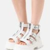 Buffalo Zip - Sandalias Con Plataforma - White
