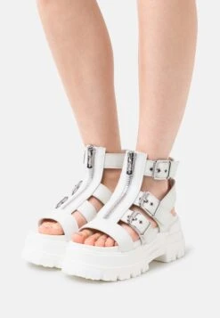 Buffalo Zip - Sandalias Con Plataforma - White