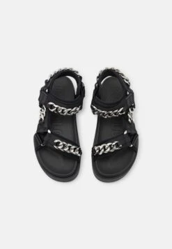 Buffalo Eve Track- Sandalias Con Plataforma - Black/Silver -Buffalo 72493cad3fef4ee49e8a455d3750665a