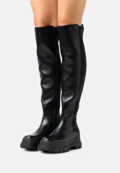 Buffalo Vegan Aspha Over - Botas Con Plataforma - Black -Buffalo 740ace1b91684d93b2afef8cb2f1aeea