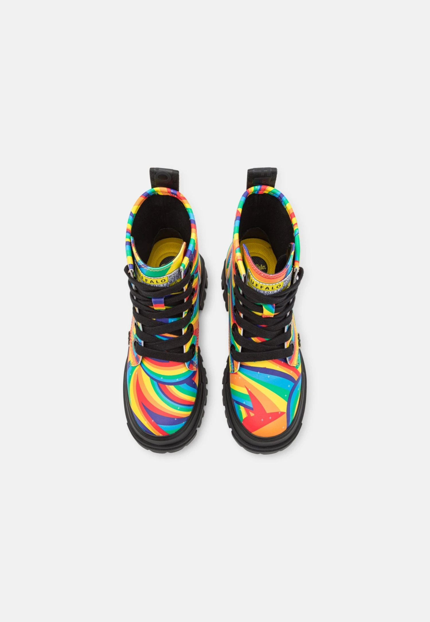 Buffalo Vegan Aspha Lace Up Hi - Botines Con Plataforma - Black Rainbow 6 Buffalo Vegan Aspha Lace Up Hi - Botines Con Plataforma - Black Rainbow - Imagen 6