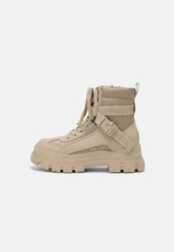 Buffalo Aspha Com - Botines Con Cordones - Beige