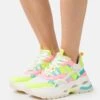Buffalo Triplet Hollow - Zapatillas - White/Neon Multi-Coloured