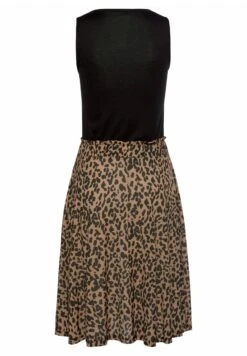 Buffalo Vestido Ligero - Schwarz Leo Bedruckt -Buffalo 9e655b35ca3c4d7daab0cfce6dc186d7