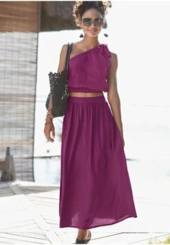 Buffalo One-Shoulder - Blusa - Aubergine