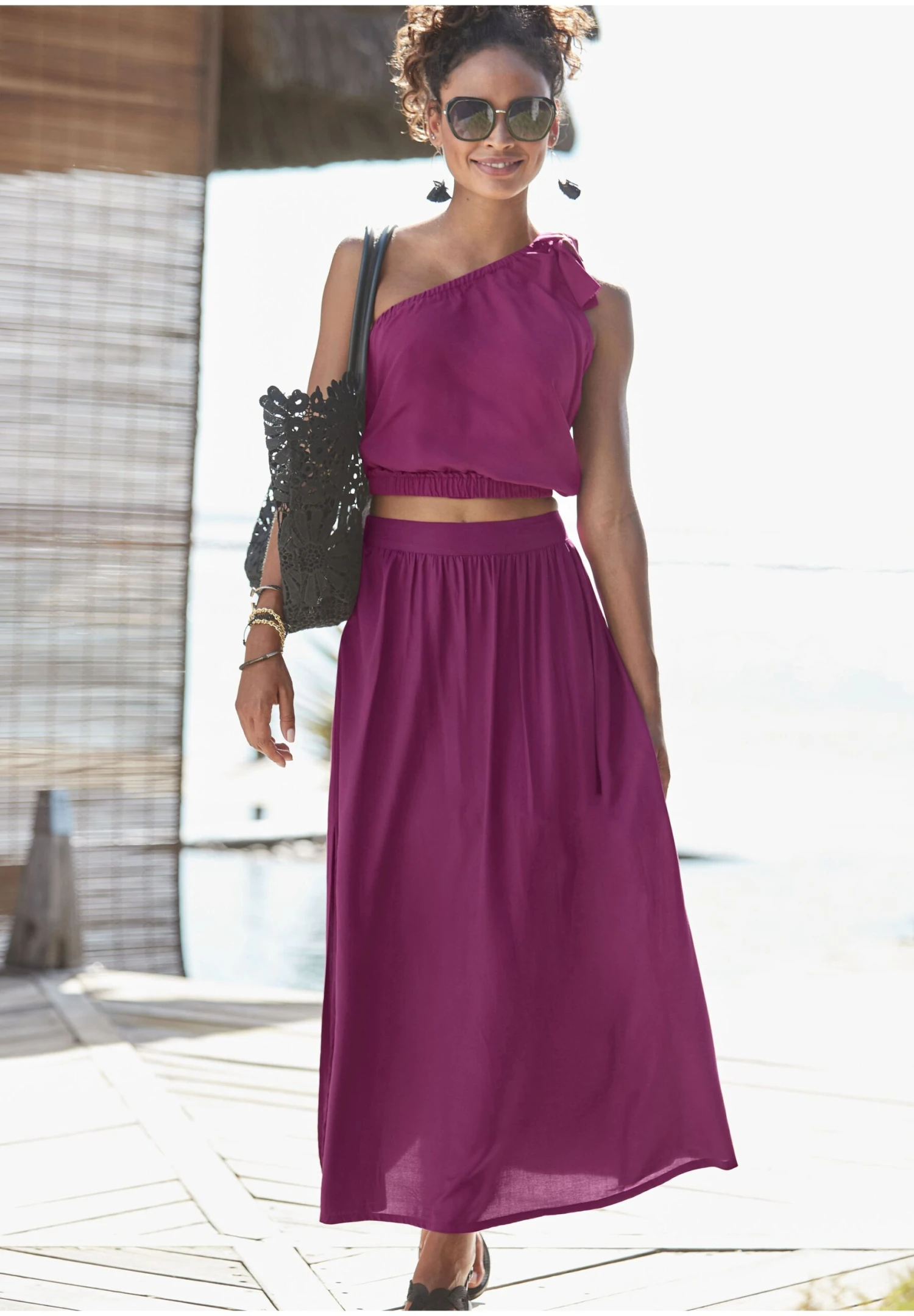 Buffalo One-Shoulder - Blusa - Aubergine 1 Buffalo One-Shoulder - Blusa - Aubergine