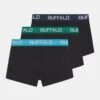 Buffalo Boxer Image 3 Pack - Culotte - Blac/Blue/Turquoise