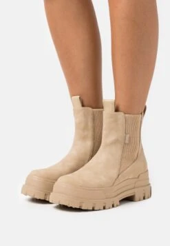 Buffalo Aspha Chelsea Mid - Botines Con Plataforma - Taupe