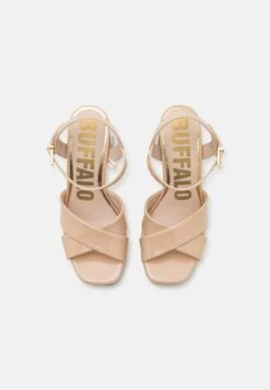 Buffalo Cherry Cross - Sandalias De Tacón - Cream -Buffalo b398e5564d334c5da1e618b385c0d3a2