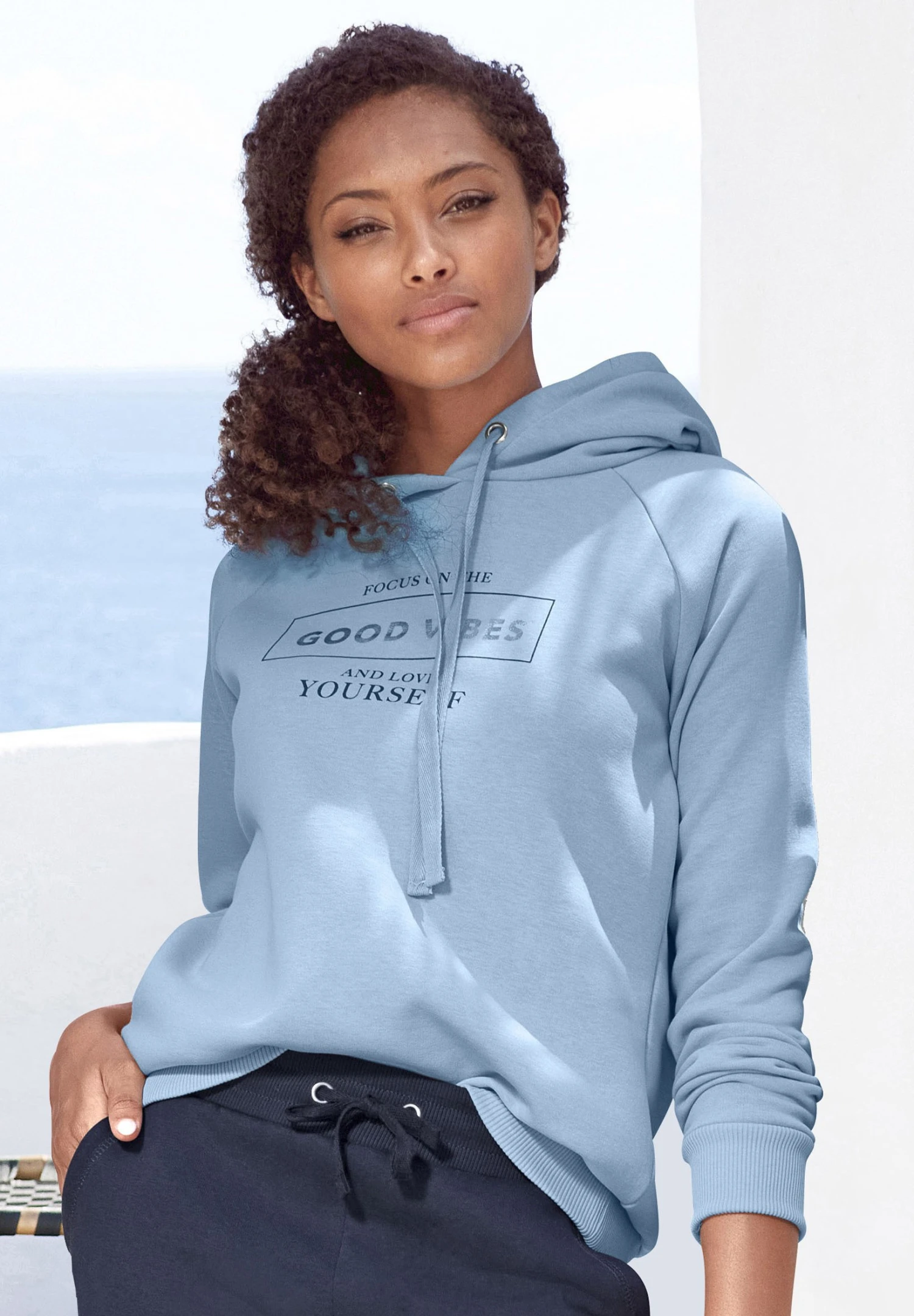 Buffalo Jersey Con Capucha - Hellblau 1 Buffalo Jersey Con Capucha - Hellblau