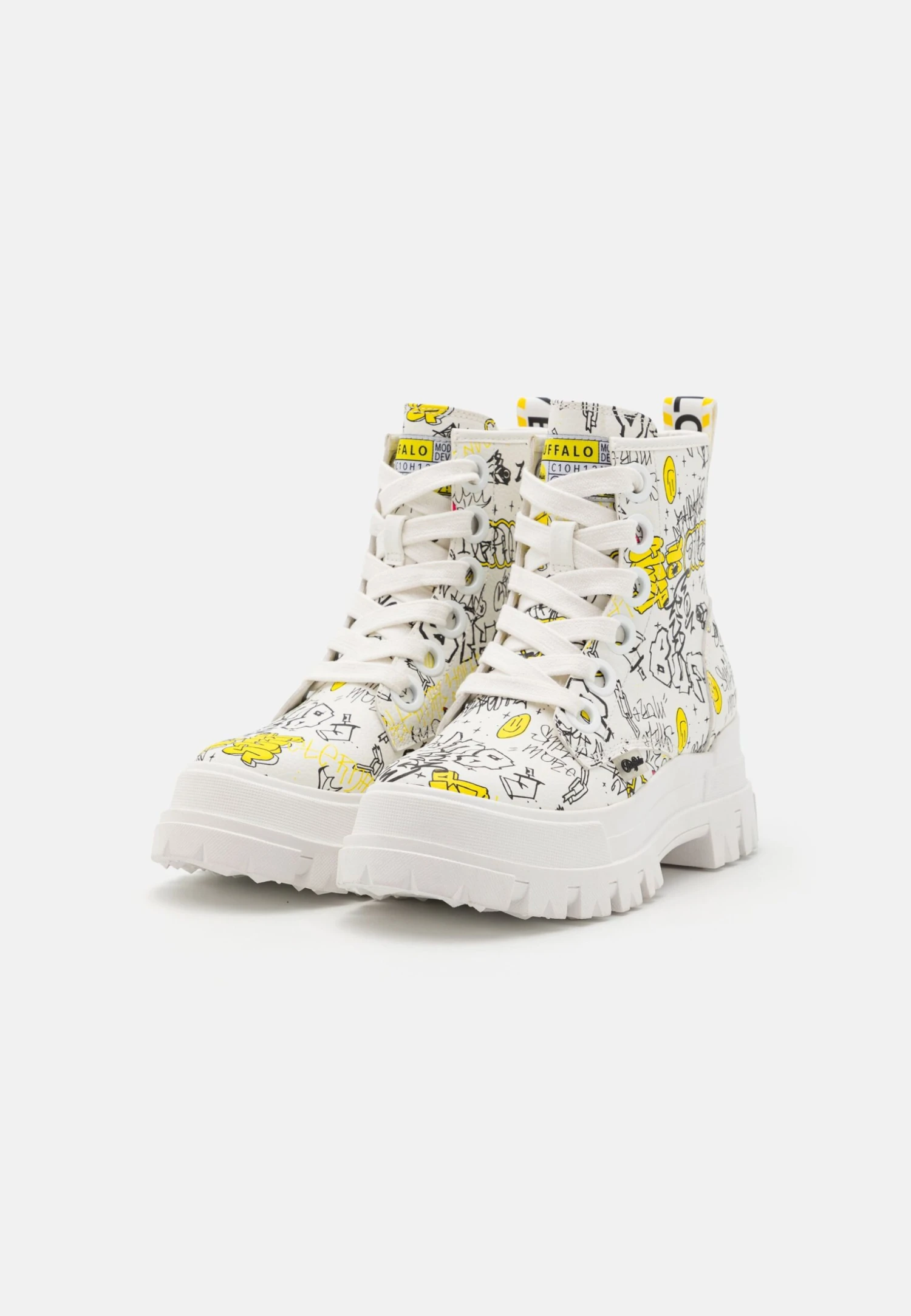 Buffalo Aspha - Botines Con Plataforma - White Graffiti 3 Buffalo Aspha - Botines Con Plataforma - White Graffiti - Imagen 3