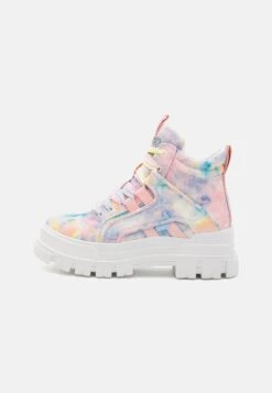 Buffalo Aspha- Botines Con Plataforma - Pink/Yellow/White