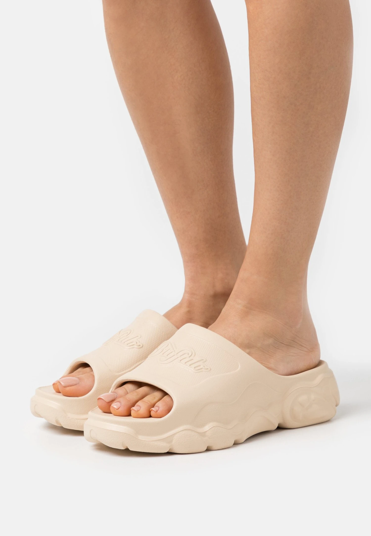 Buffalo Slide - Sandalias Planas - Cream 1 Buffalo Slide - Sandalias Planas - Cream