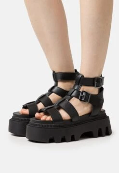 Buffalo Flora Fisher - Sandalias Con Plataforma - Black