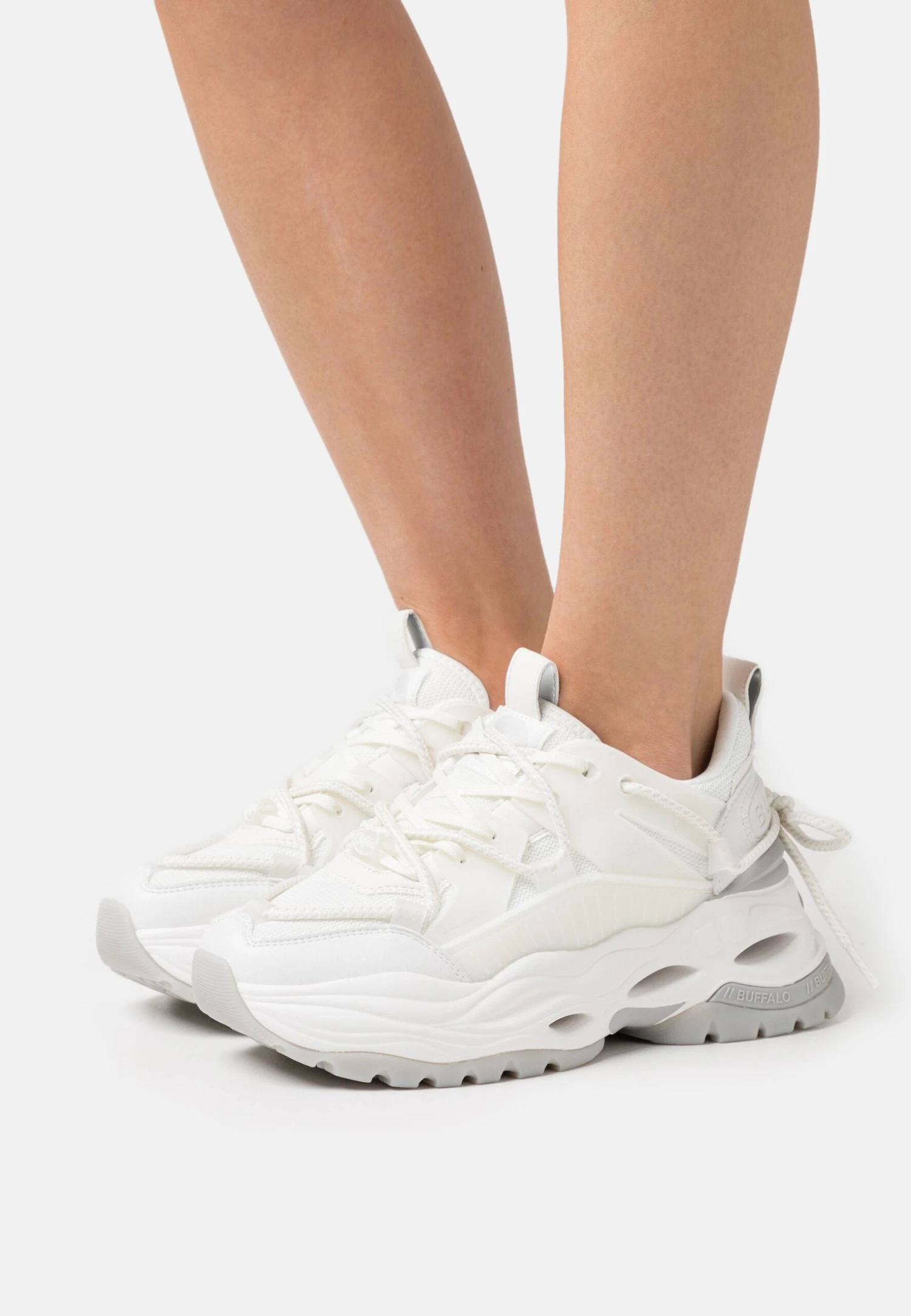 Buffalo Triplet Lace - Zapatillas - White/Silver 1 Buffalo Triplet Lace - Zapatillas - White/Silver