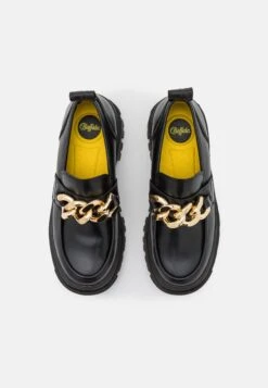 Buffalo Vegan Aspha Loafer Chain - Zapatos De Plataforma - Black -Buffalo edb0f2369566476b9746c1376a98ead8
