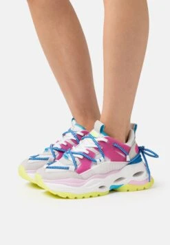 Buffalo Triplet Lace - Zapatillas - Light Grey/Neon Multi-Coloured