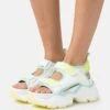 Buffalo Binary Track - Sandalias Con Plataforma - White Neon
